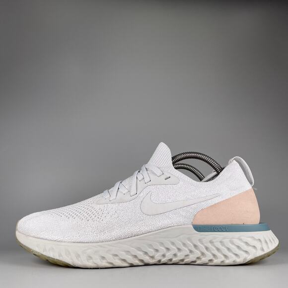 Nike Epic React Flyknit Platinum Pure Platinum Epic React  Women\'s 11 Men\'s 9.5 Nike Epic React Flyknit Platinum Beige Running Sneakers GUC